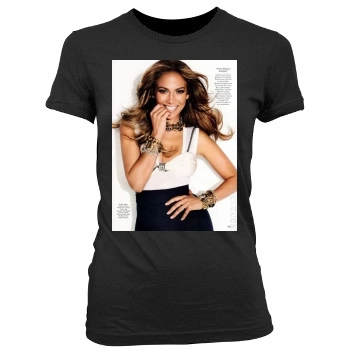 Jennifer Lopez Women's Junior Cut Crewneck T-Shirt