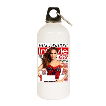 Jennifer Lopez White Water Bottle With Carabiner