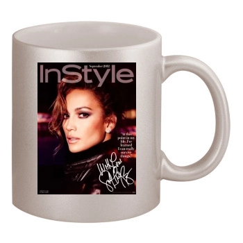 Jennifer Lopez 11oz Metallic Silver Mug