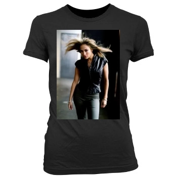 Jennifer Lopez Women's Junior Cut Crewneck T-Shirt