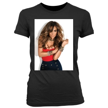 Jennifer Lopez Women's Junior Cut Crewneck T-Shirt