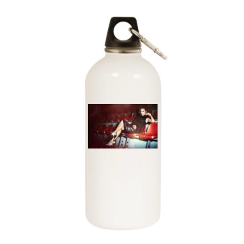 Jennifer Lopez White Water Bottle With Carabiner