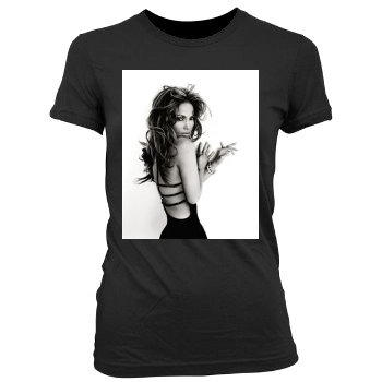 Jennifer Lopez Women's Junior Cut Crewneck T-Shirt