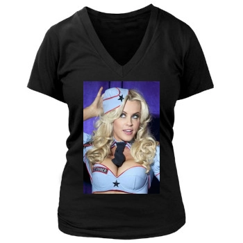 Jenny McCarthy Women's Deep V-Neck TShirt