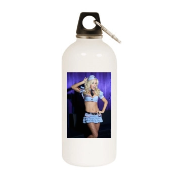 Jenny McCarthy White Water Bottle With Carabiner