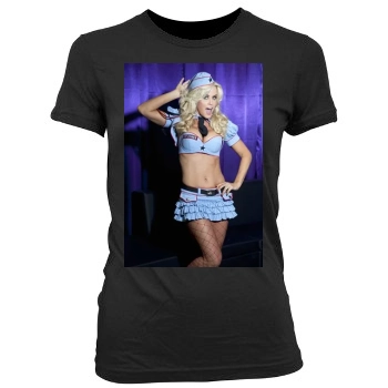 Jenny McCarthy Women's Junior Cut Crewneck T-Shirt