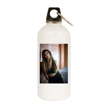 Jessica Alba White Water Bottle With Carabiner