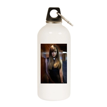 Jessica Alba White Water Bottle With Carabiner