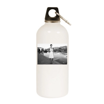 Jessica Alba White Water Bottle With Carabiner