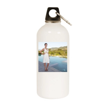 Jessica Alba White Water Bottle With Carabiner