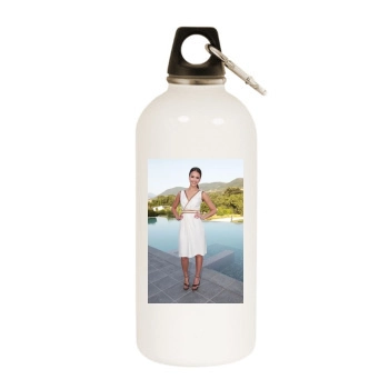 Jessica Alba White Water Bottle With Carabiner