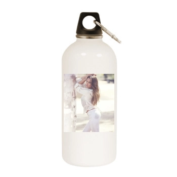 Jessica Alba White Water Bottle With Carabiner