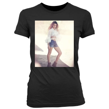 Jessica Alba Women's Junior Cut Crewneck T-Shirt