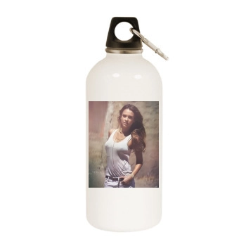 Jessica Alba White Water Bottle With Carabiner