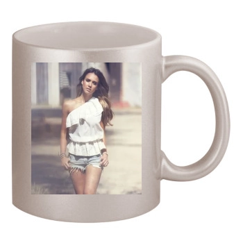 Jessica Alba 11oz Metallic Silver Mug