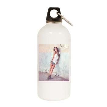 Jessica Alba White Water Bottle With Carabiner