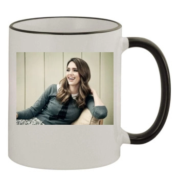 Jessica Alba 11oz Colored Rim & Handle Mug