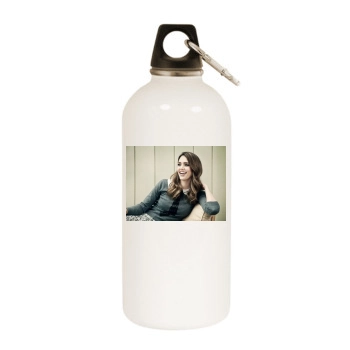 Jessica Alba White Water Bottle With Carabiner