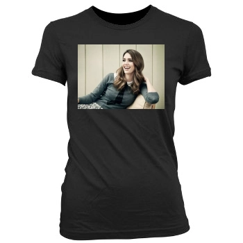 Jessica Alba Women's Junior Cut Crewneck T-Shirt