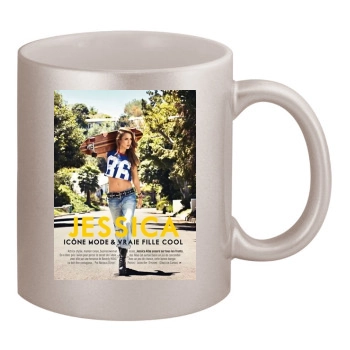 Jessica Alba 11oz Metallic Silver Mug