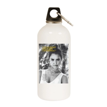 Jessica Alba White Water Bottle With Carabiner