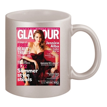 Jessica Alba 11oz Metallic Silver Mug