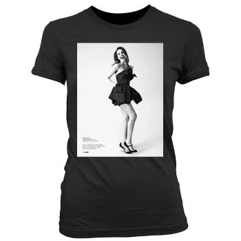 Jessica Alba Women's Junior Cut Crewneck T-Shirt