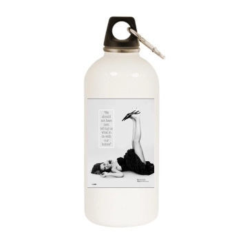 Jessica Alba White Water Bottle With Carabiner