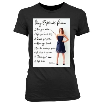 Jessica Alba Women's Junior Cut Crewneck T-Shirt