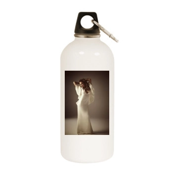 Jessica Alba White Water Bottle With Carabiner