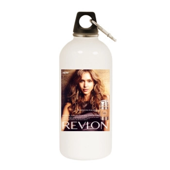 Jessica Alba White Water Bottle With Carabiner