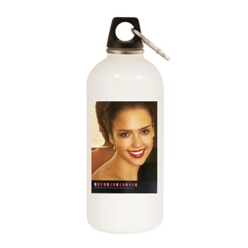 Jessica Alba White Water Bottle With Carabiner