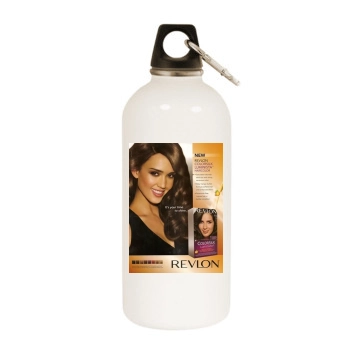 Jessica Alba White Water Bottle With Carabiner