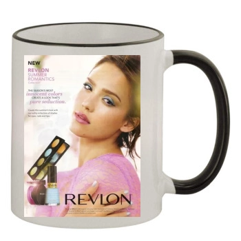 Jessica Alba 11oz Colored Rim & Handle Mug