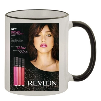 Jessica Alba 11oz Colored Rim & Handle Mug