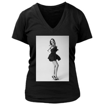 Jessica Alba Women's Deep V-Neck TShirt