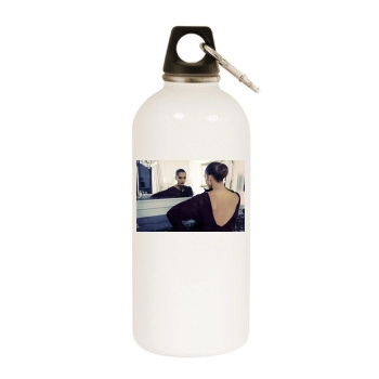 Jessica Alba White Water Bottle With Carabiner