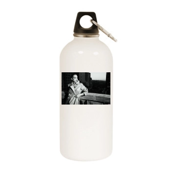 Jessica Alba White Water Bottle With Carabiner