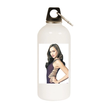 Jessica Alba White Water Bottle With Carabiner