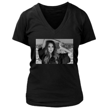 Jessica Alba Women's Deep V-Neck TShirt