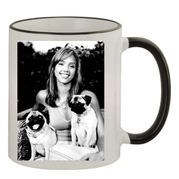 Jessica Alba 11oz Colored Rim & Handle Mug