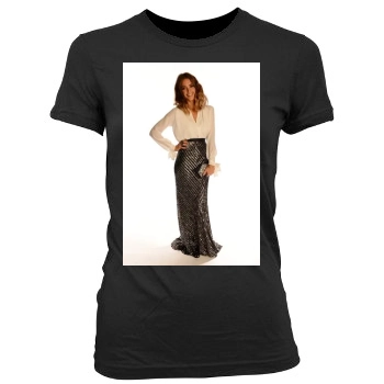 Jessica Alba Women's Junior Cut Crewneck T-Shirt