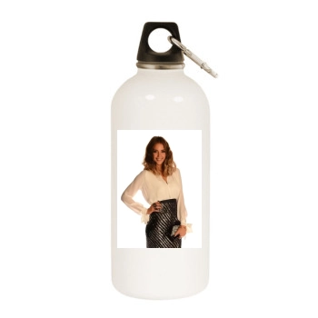 Jessica Alba White Water Bottle With Carabiner