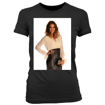 Jessica Alba Women's Junior Cut Crewneck T-Shirt