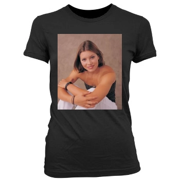 Jessica Biel Women's Junior Cut Crewneck T-Shirt