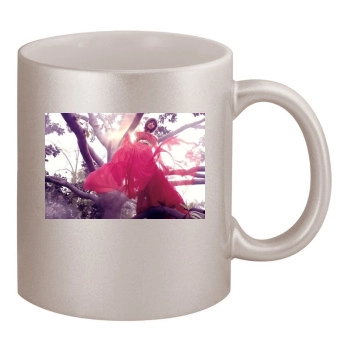 Jessica Biel 11oz Metallic Silver Mug