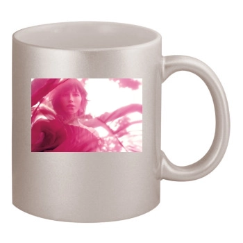 Jessica Biel 11oz Metallic Silver Mug