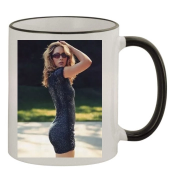 Jessica Biel 11oz Colored Rim & Handle Mug