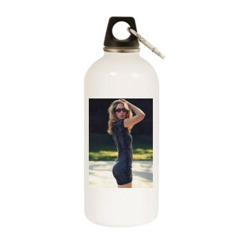 Jessica Biel White Water Bottle With Carabiner