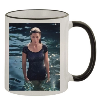 Jessica Biel 11oz Colored Rim & Handle Mug